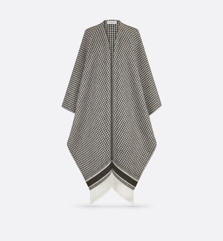 christian dior poncho dress|30 Montaigne Poncho Black and White Cashmere and Silk .